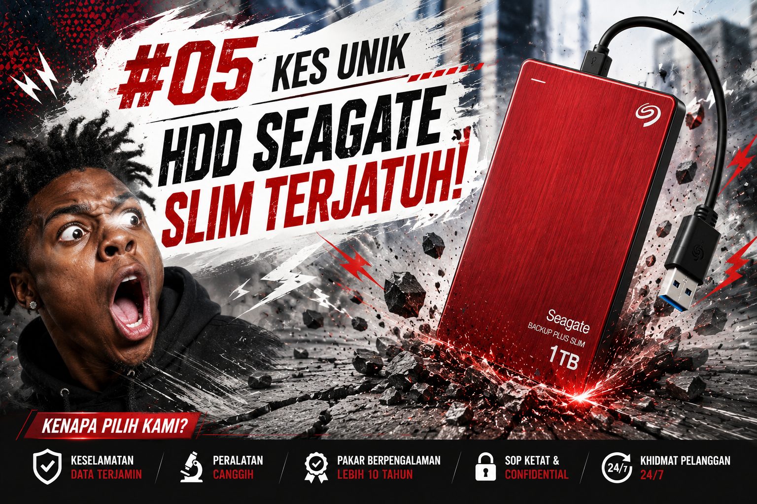 Kes 05 — External Seagate Slim Terjatuh!